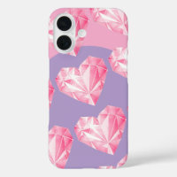 Pink Diamond Heart Pattern – Cute & Stylish