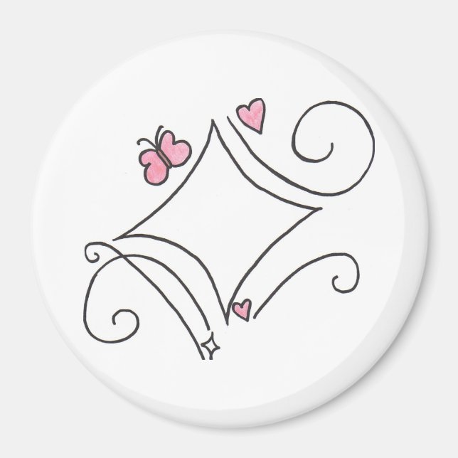 Pink diamond magnet (Front)