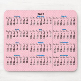 Pink Diamond Pattern 2012 Calendar Mousepad