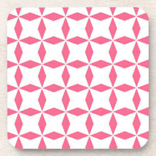 Pink Diamond Pattern Coaster