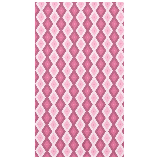 Pink diamond pattern tablecloth (Front)