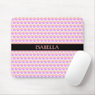 Pink Diamonds/Fractal Mosaic Mouse Mat