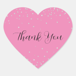 Pink Diamonds Name Heart Sticker