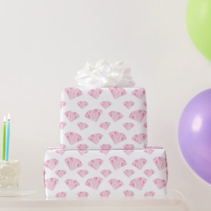 Pink Diamonds Pattern Wrapping Paper