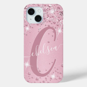 Pink Diamonds - Personalised iPhone 15 Case