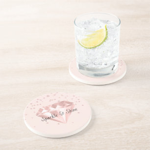 Pink Diamonds Sparkle Coaster