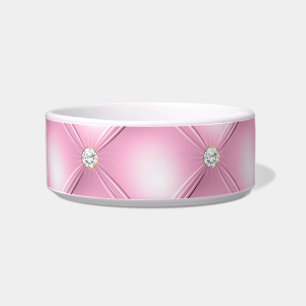 Pink diamonte pet bowl pretty elegant