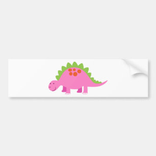 pink Dino Bumper Sticker