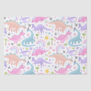 Pink Dinosaur Birthday Party  Tissue Paper