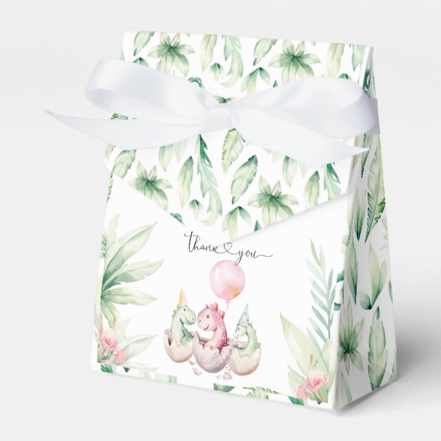  Pink Dinosaur Favour Box (Front Side)