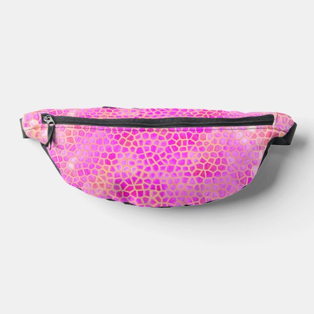 Pink Dinosaur Hide  Bum Bags (Lay Down)