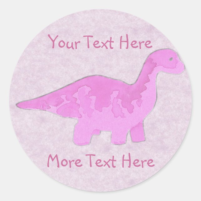Pink Dinosaur Stickers (Front)