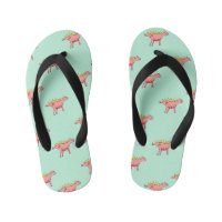 Pink dinosaurs pattern on pale blue