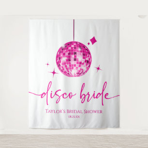 Pink Disco Ball Disco Bride Bridal Shower Tapestry
