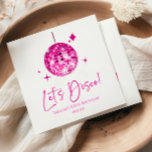 Pink Disco Ball Let's Disco Birthday Party Napkin<br><div class="desc">These are Pink Disco Ball Let's Disco Birthday Party Paper Napkins!</div>