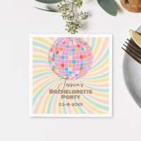 Pink Disco Ball Retro Groovy Bachelorette Party