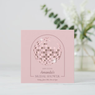Pink Disco Boogie Bridal Shower Invitation