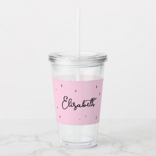 Pink Disco Cowgirl Last Rodeo Bachelorette Party Acrylic Tumbler
