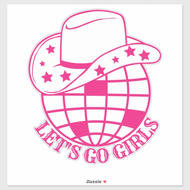 Pink Disco Cowgirl Let's Go Girls (Sheet)