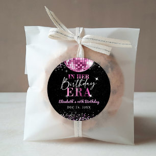 Pink Disco In My Birthday Era Birthday Classic Round Sticker