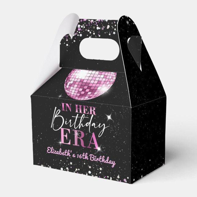 Pink Disco In My Birthday Era Birthday Favour Box (Front Side)