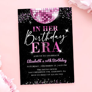 Pink Disco In My Birthday Era Birthday Invitation