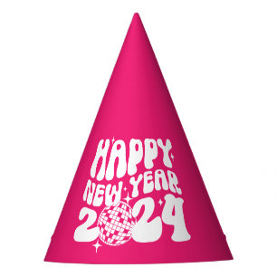 Pink Disco New Year Party Hat