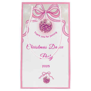 Pink Disco Sparkle Girls’ Christmas Party Small Gift Bag