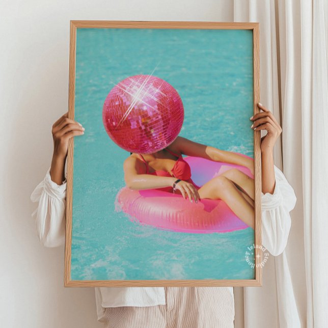Pink Disco Wall Poster - Girly Dorm Decor (Creator Uploaded)