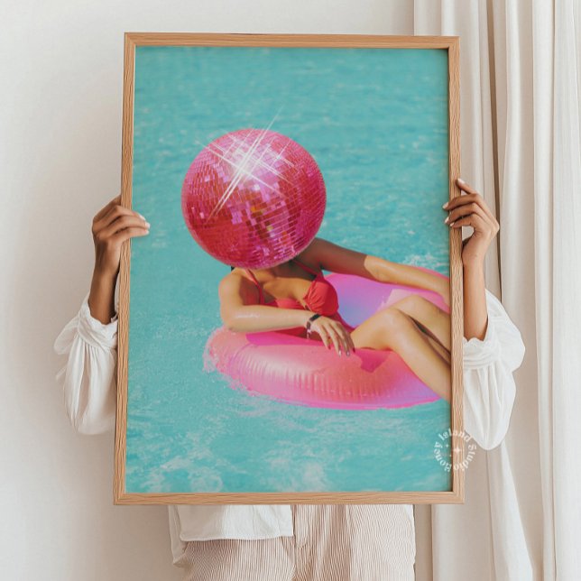 Pink Disco Wall Poster - Girly Dorm Decor (Creator Uploaded)