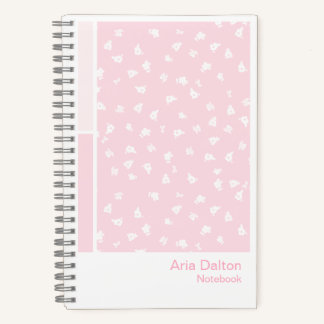 Pink Ditsy Floral Vertical Palette Notebook