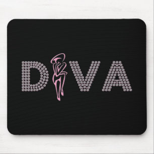 Pink Diva Mouse Mat