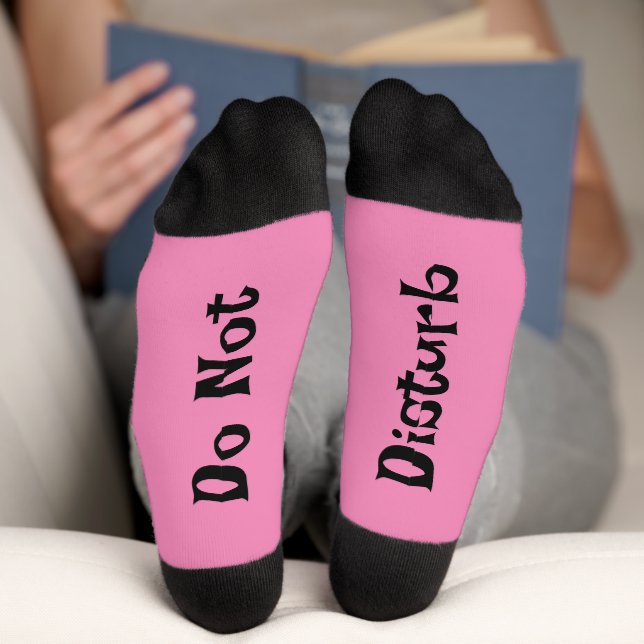 Pink Do Not Disturb Socks (Bottom)
