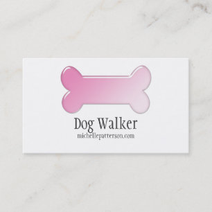 Pink Dog Bone Business Card Design 2