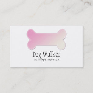 Pink Dog Bone Business Card Design 4
