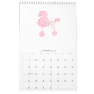 Pink Dog Custom Business Calendar