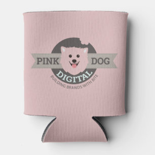 Pink Dog Digital Pink Can Cooler