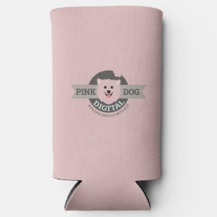 Pink Dog Digital Slim Can Cooler