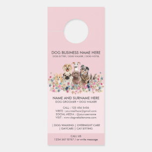 Pink Dogs Door Hanger