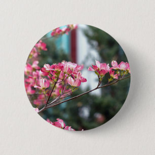 Pink Dogwood 6 Cm Round Badge