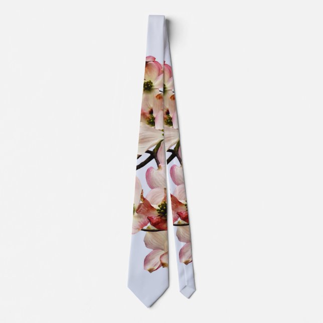 Pink Dogwood Branch Tie (Front)
