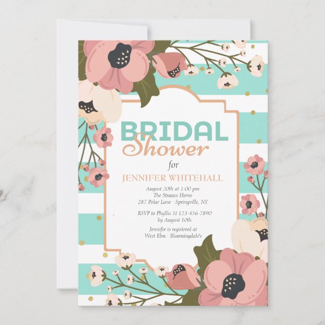 Pink Dogwood Bridal Shower Invitation (Front)