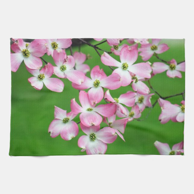 Pink Dogwood Cascade Kitchen Towels (Horizontal)