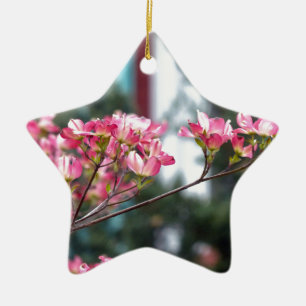 Pink Dogwood Ceramic Tree Decoration