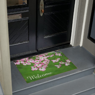 Pink Dogwood Door Mat