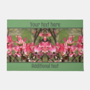 Pink Dogwood Flower Blossom Painting Personalised Doormat