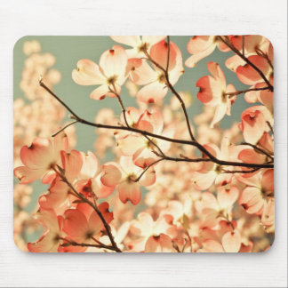 Pink Dogwood Flowers Mouse Mat