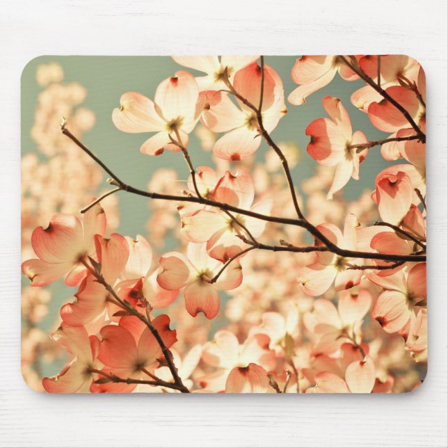 Pink Dogwood Flowers Mouse Mat (Front)