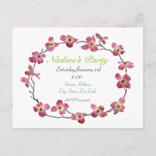 Pink Dogwood Invitation