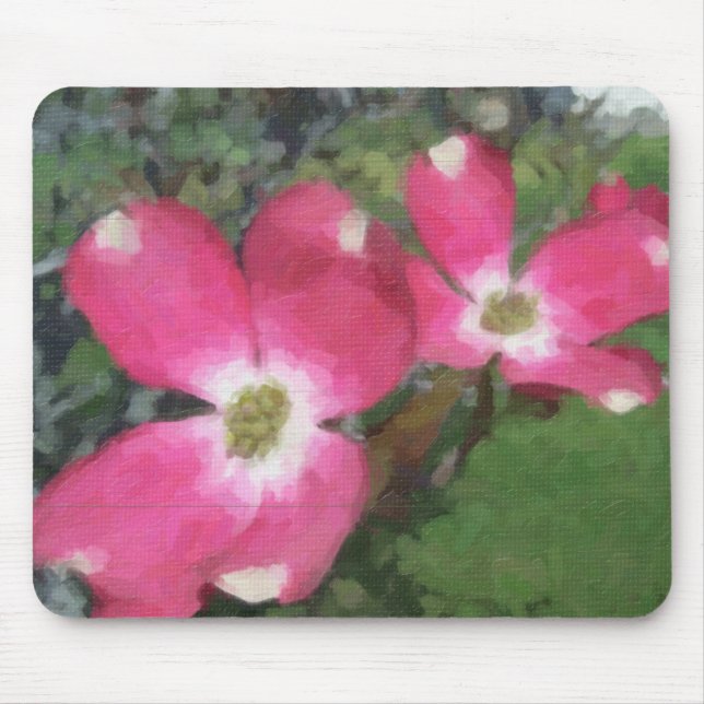 Pink Dogwood Mouse Mat (Front)